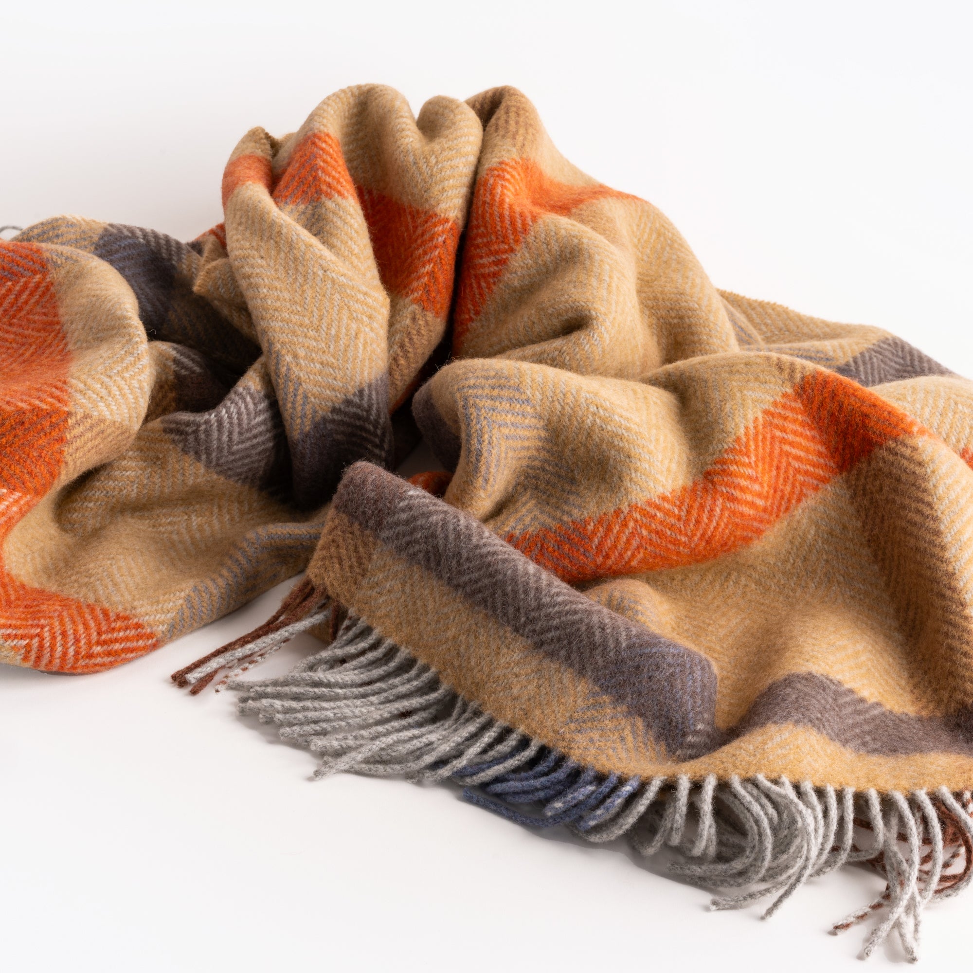 Orange and Caramel Throw