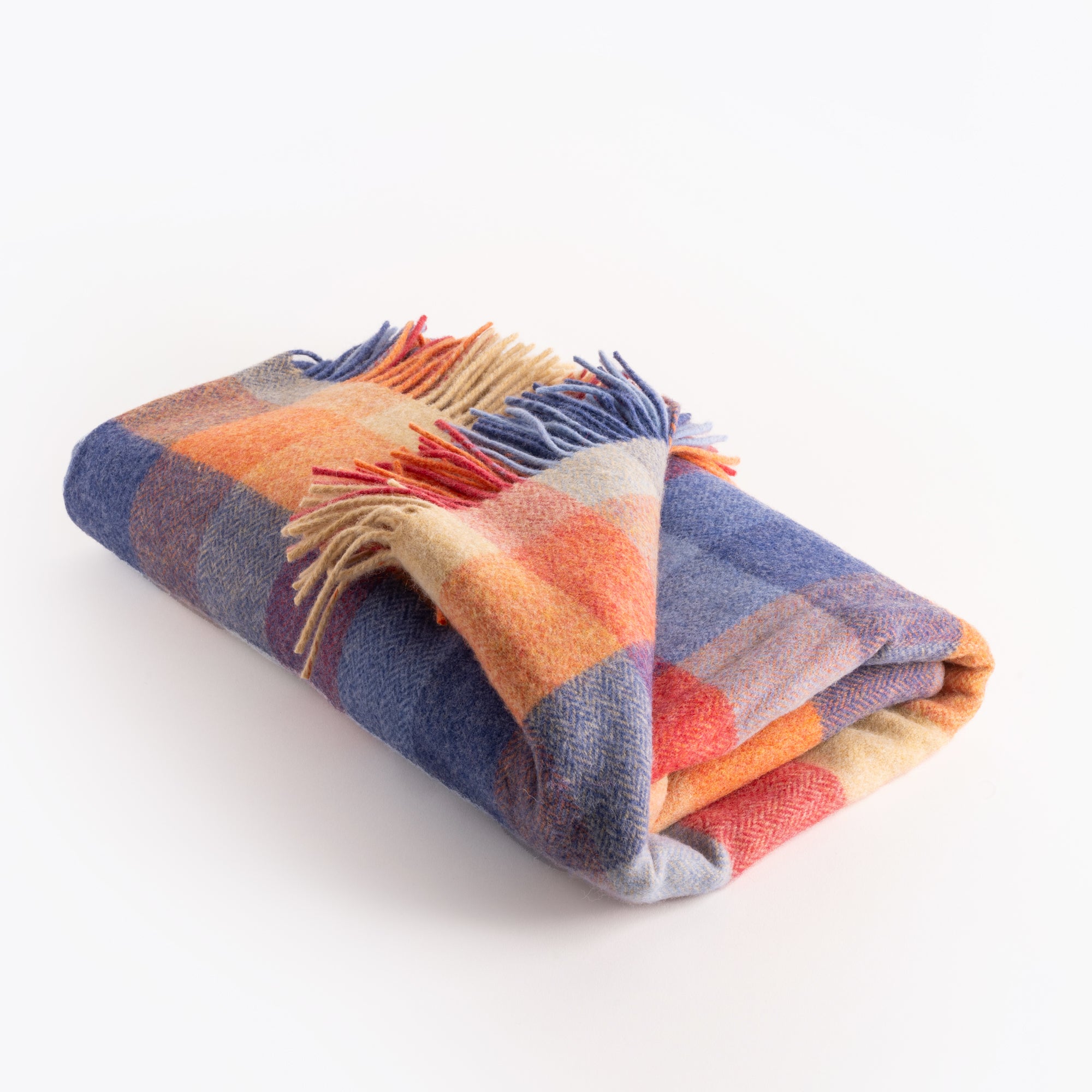 Check Merino Lambswool throw