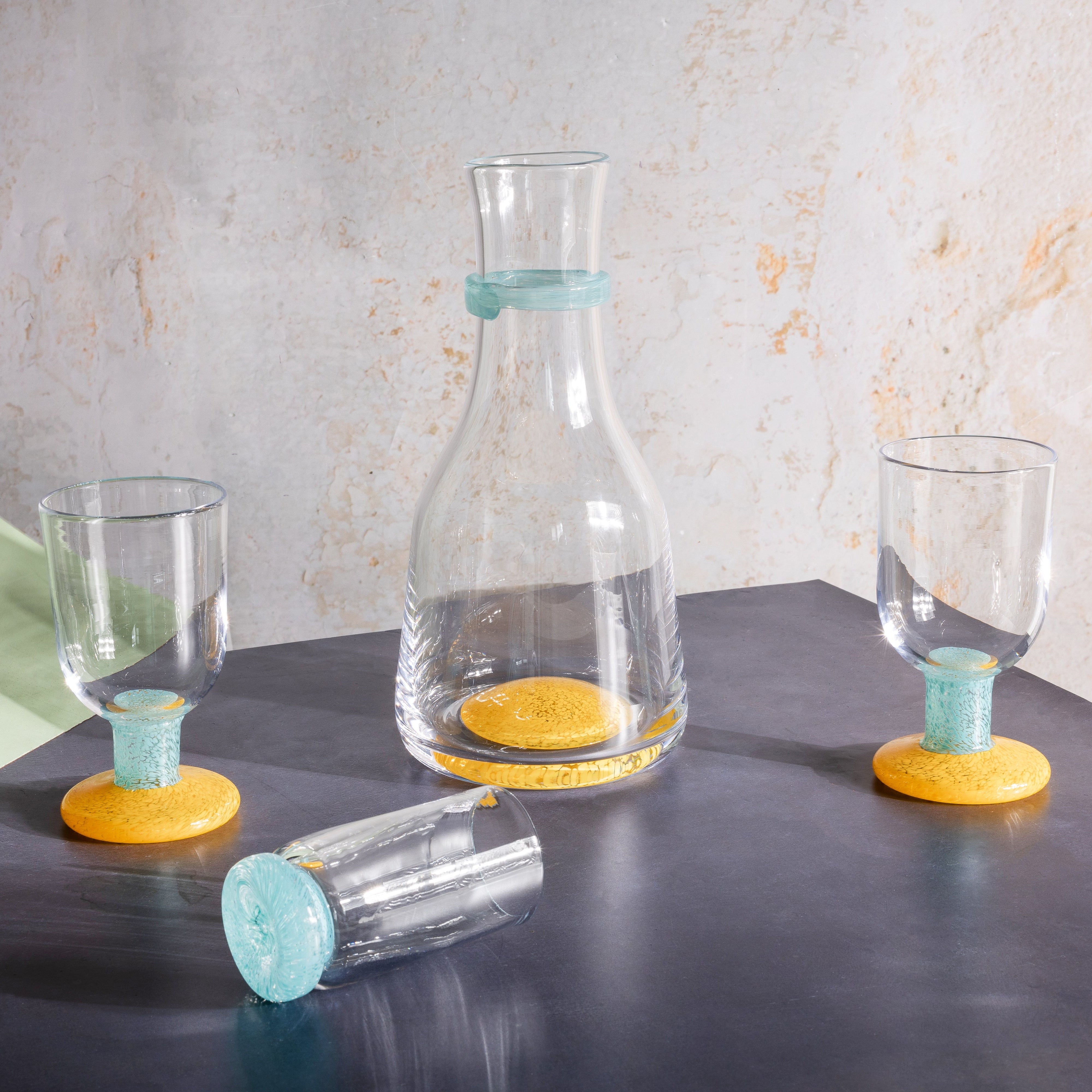 Tangerine Twist Stemmed Glass
