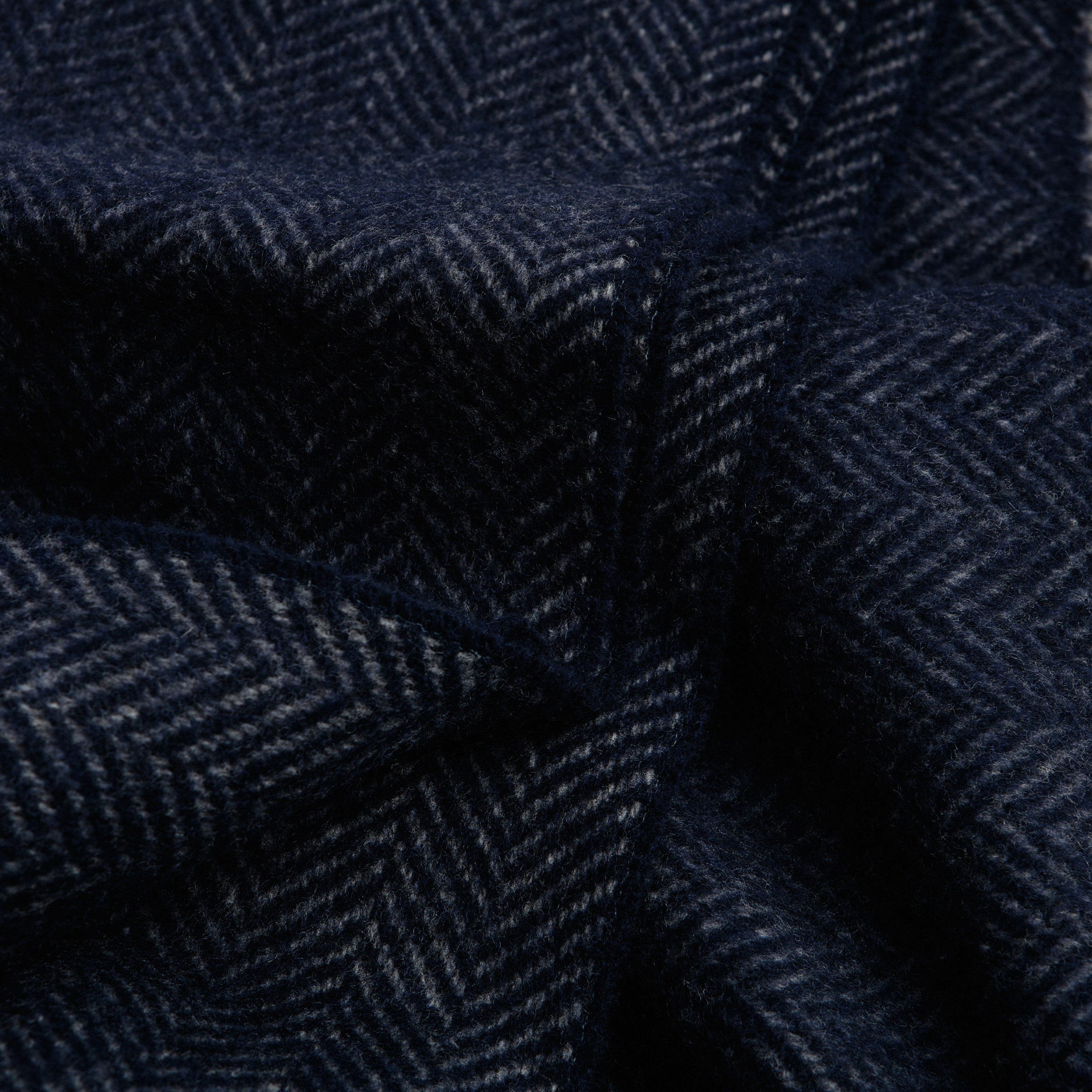 Navy Herringbone Throw