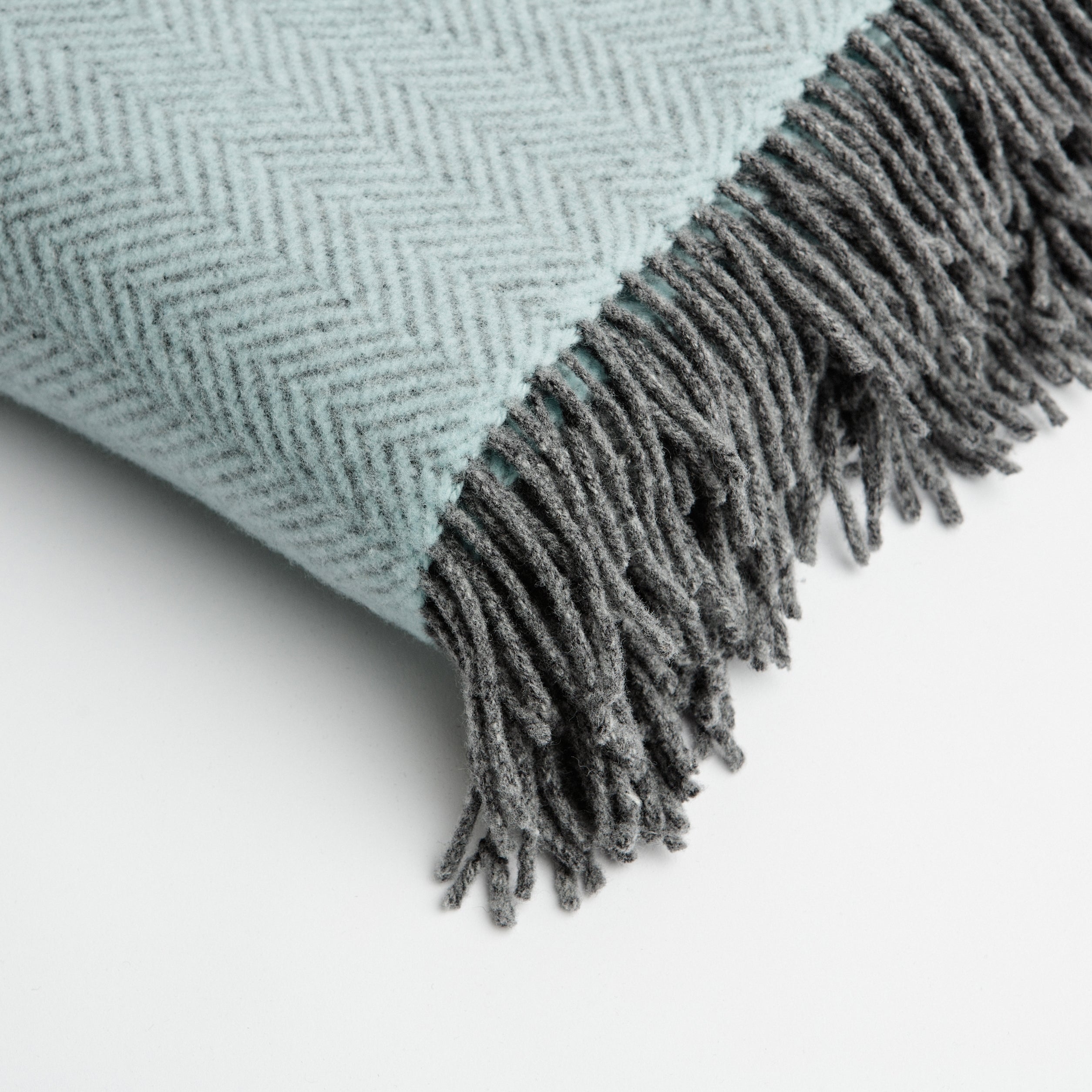 Duck Egg Herringbone Throw