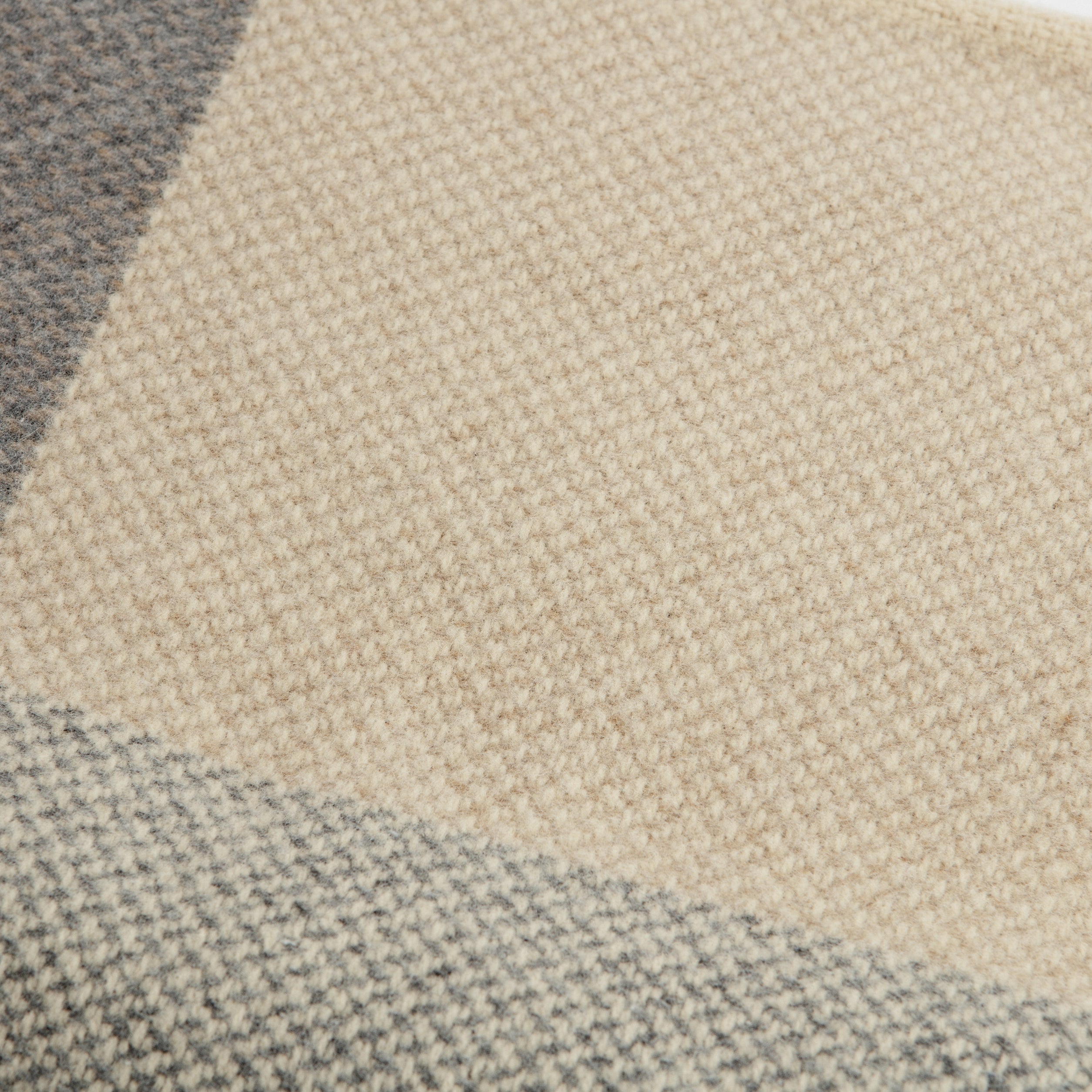 Biscuit & Grey Check Throw