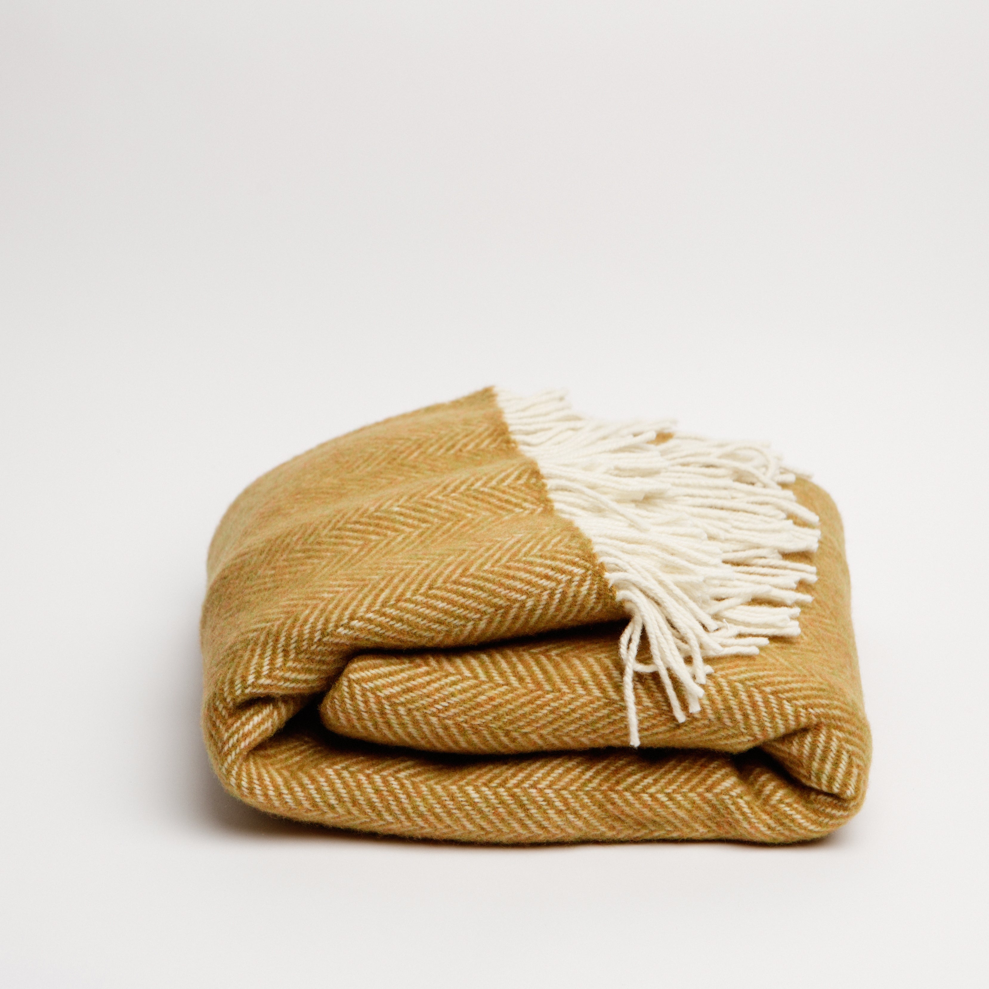 Mustard Herringbone Throw