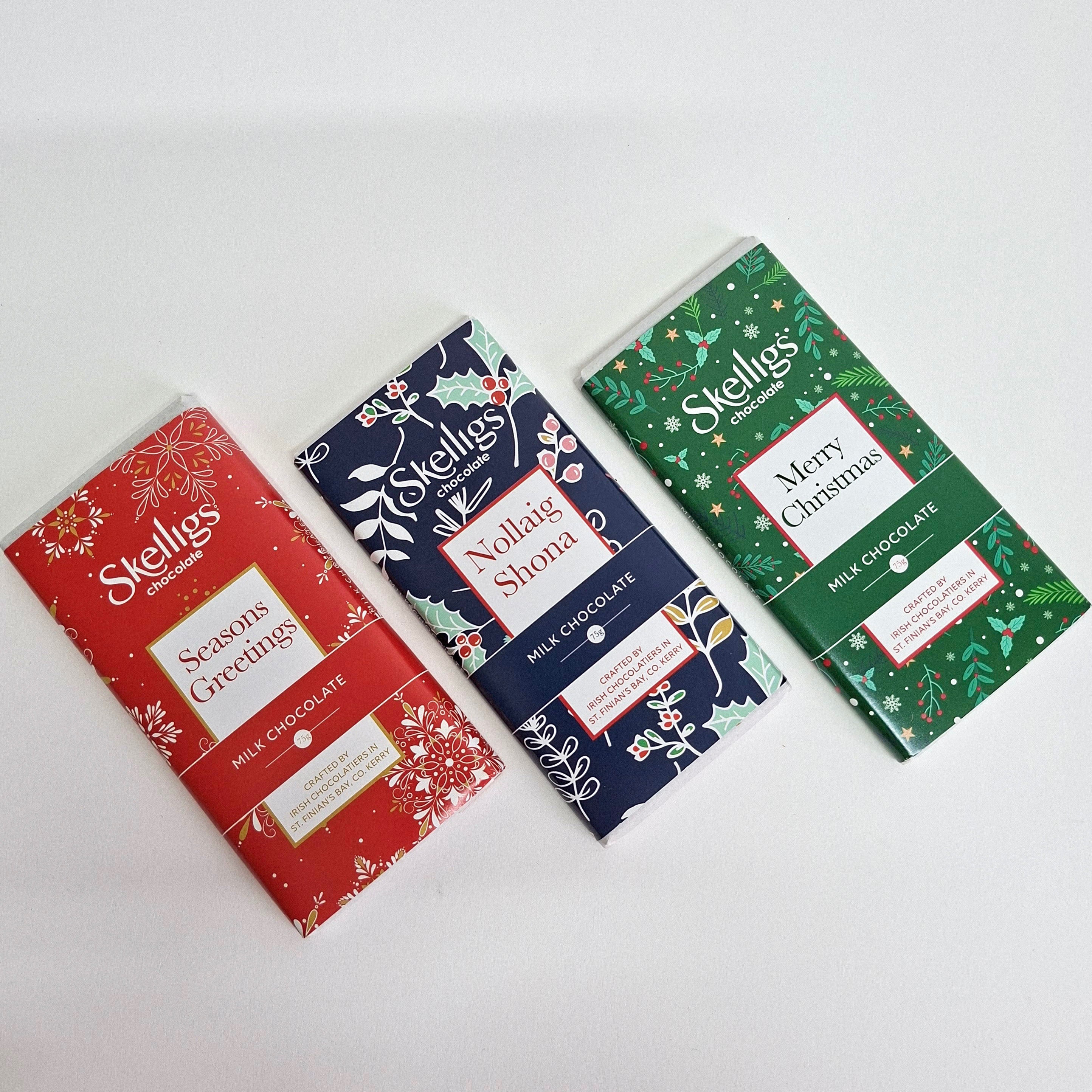 Christmas Milk Chocolate Bars