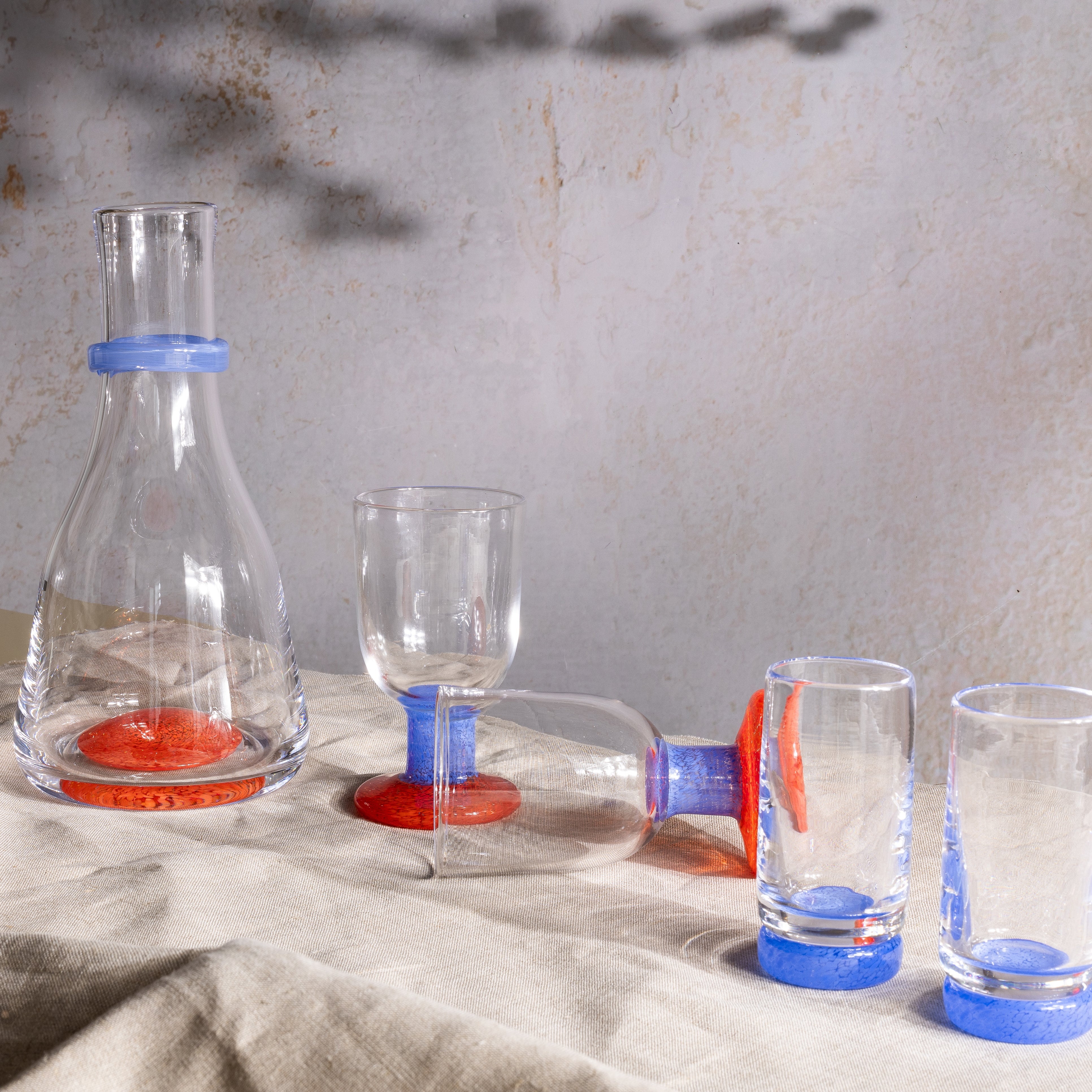 Cherry Drop Stemmed Glass