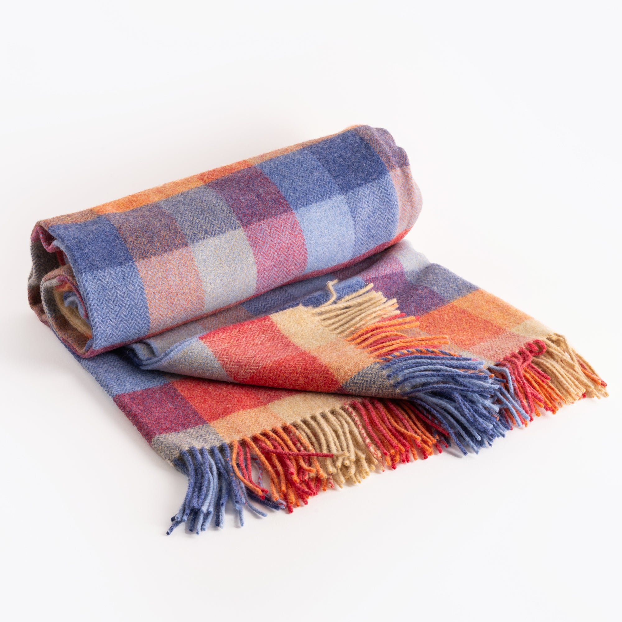 Check Merino Lambswool throw