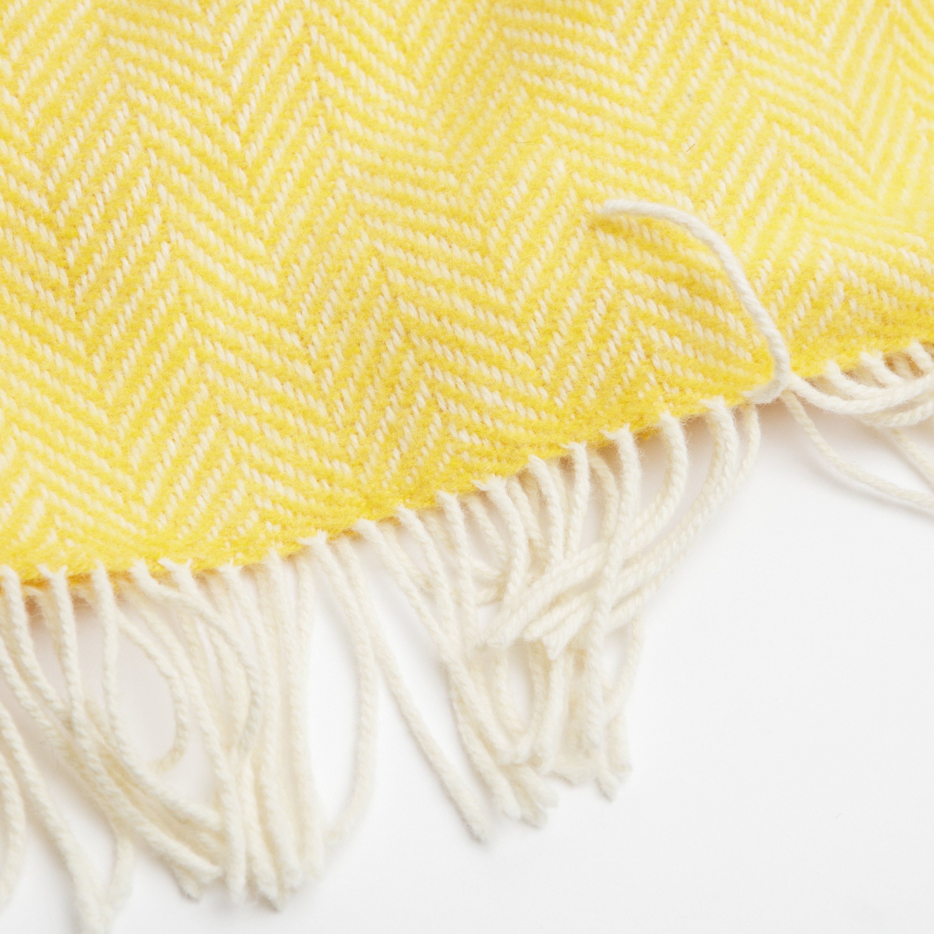 Lemon Herringbone Throw