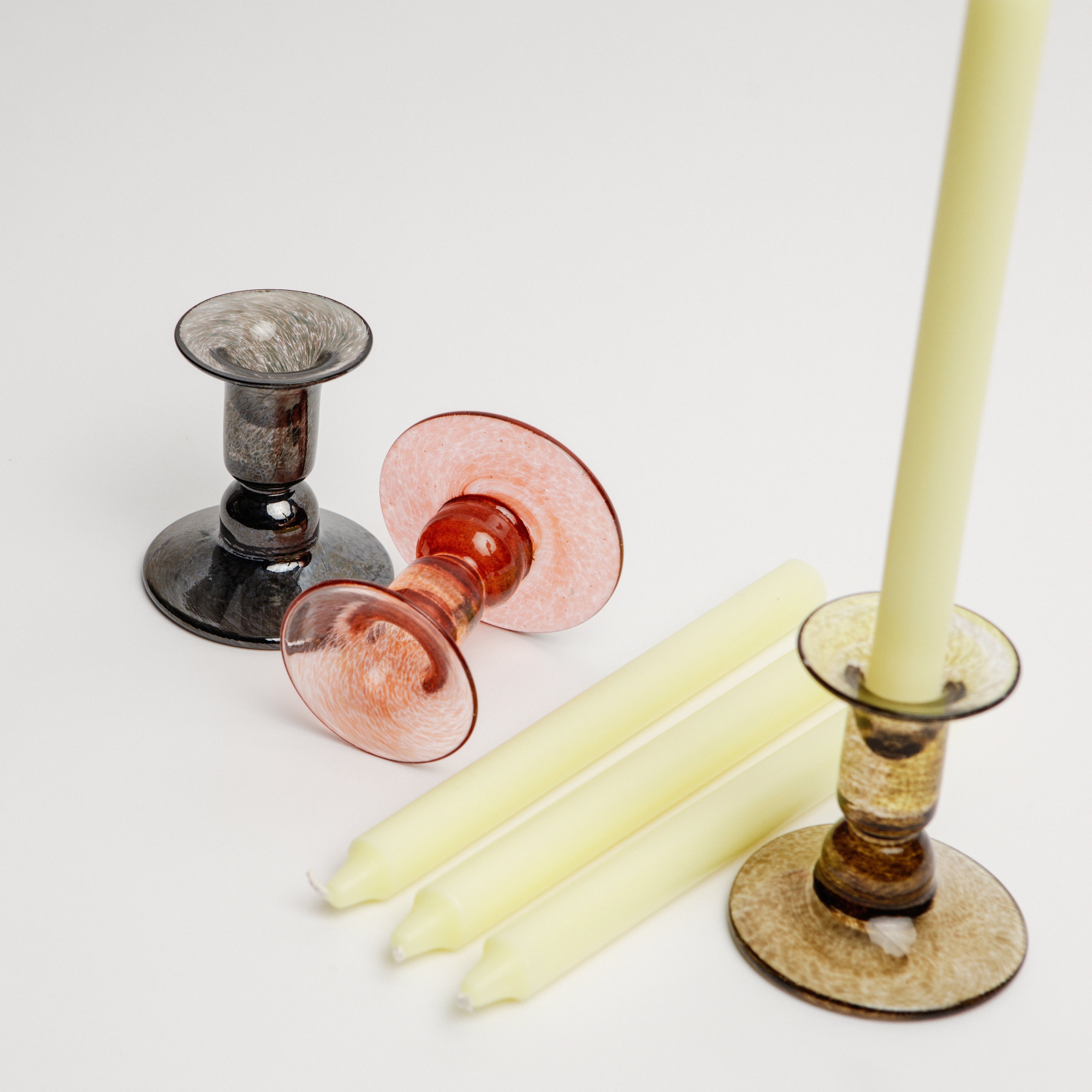Glass Candlestick Holder